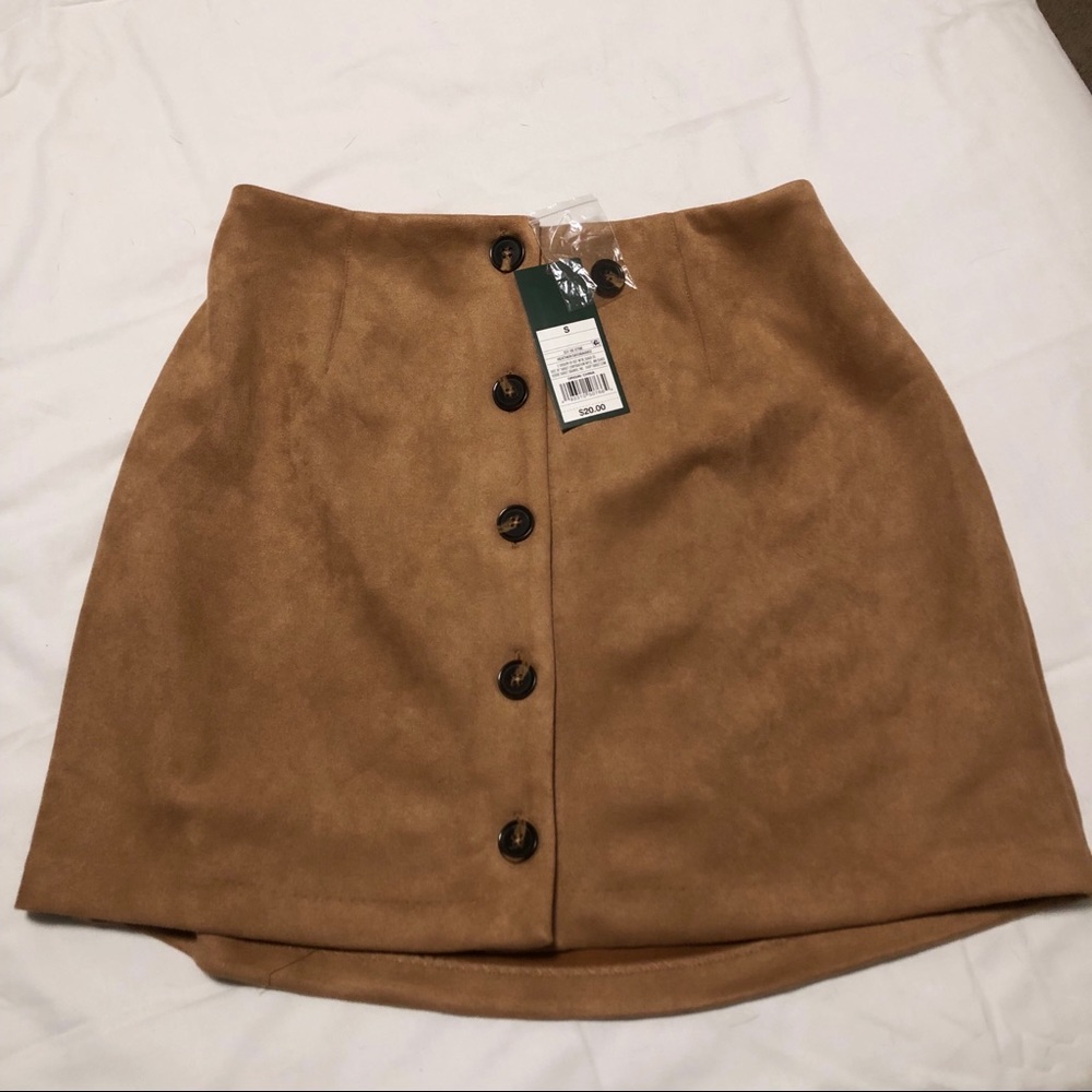 High-rise Button Down Skirt